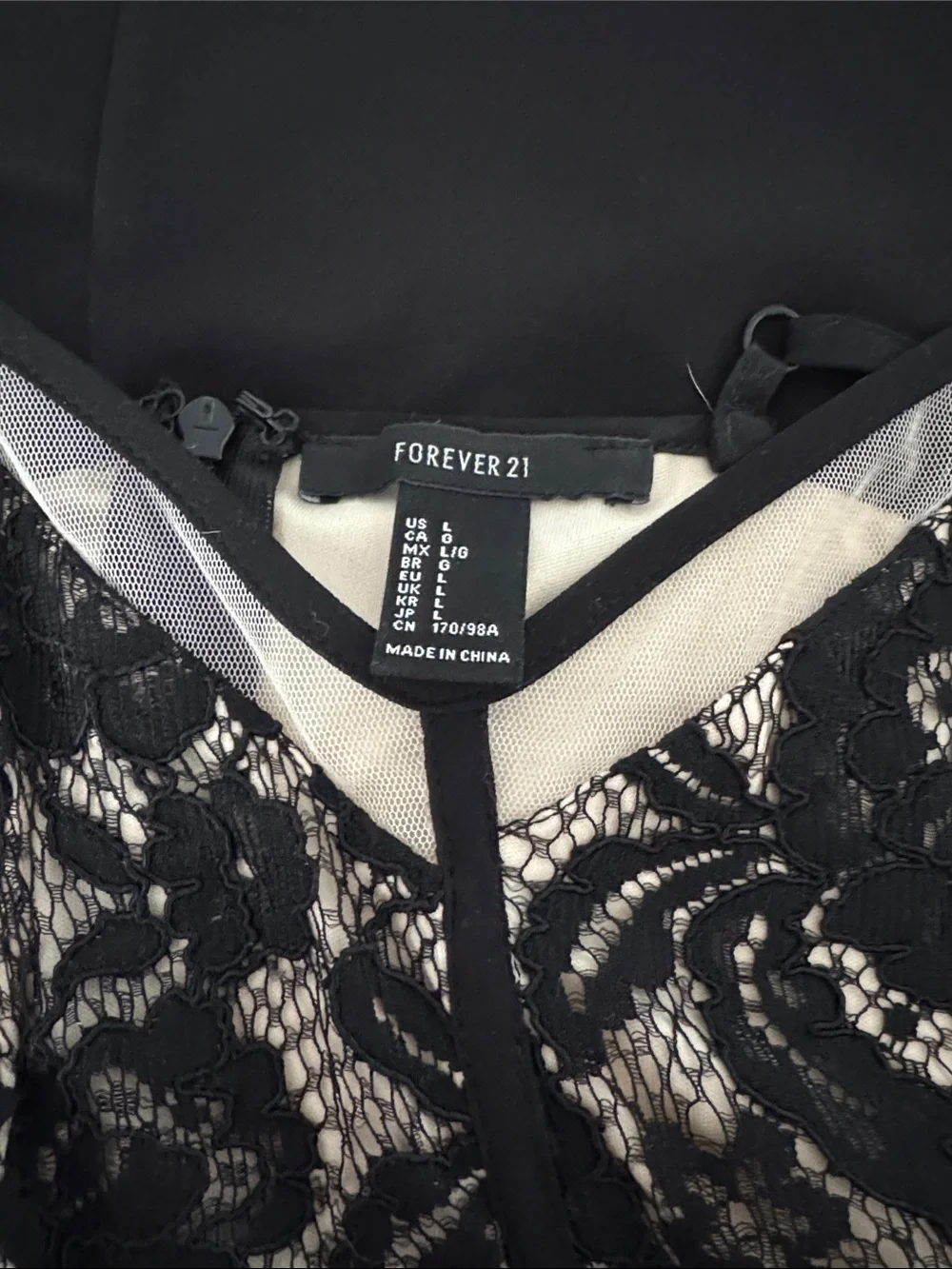 Forever 21 Black Lace-Trim Slip Dress - Picture 5 of 5
